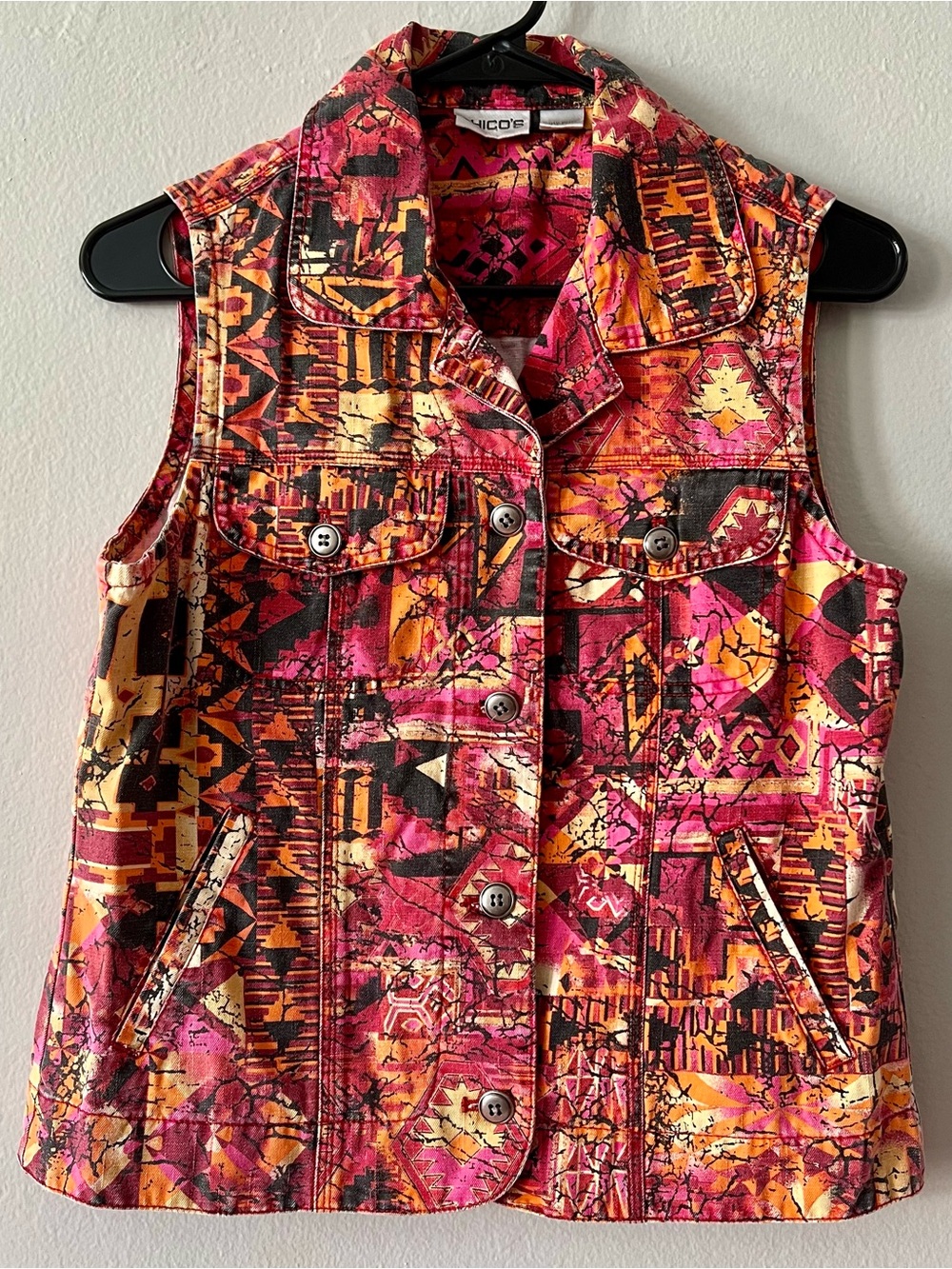 Vintage Bohemian Button-Front Vest